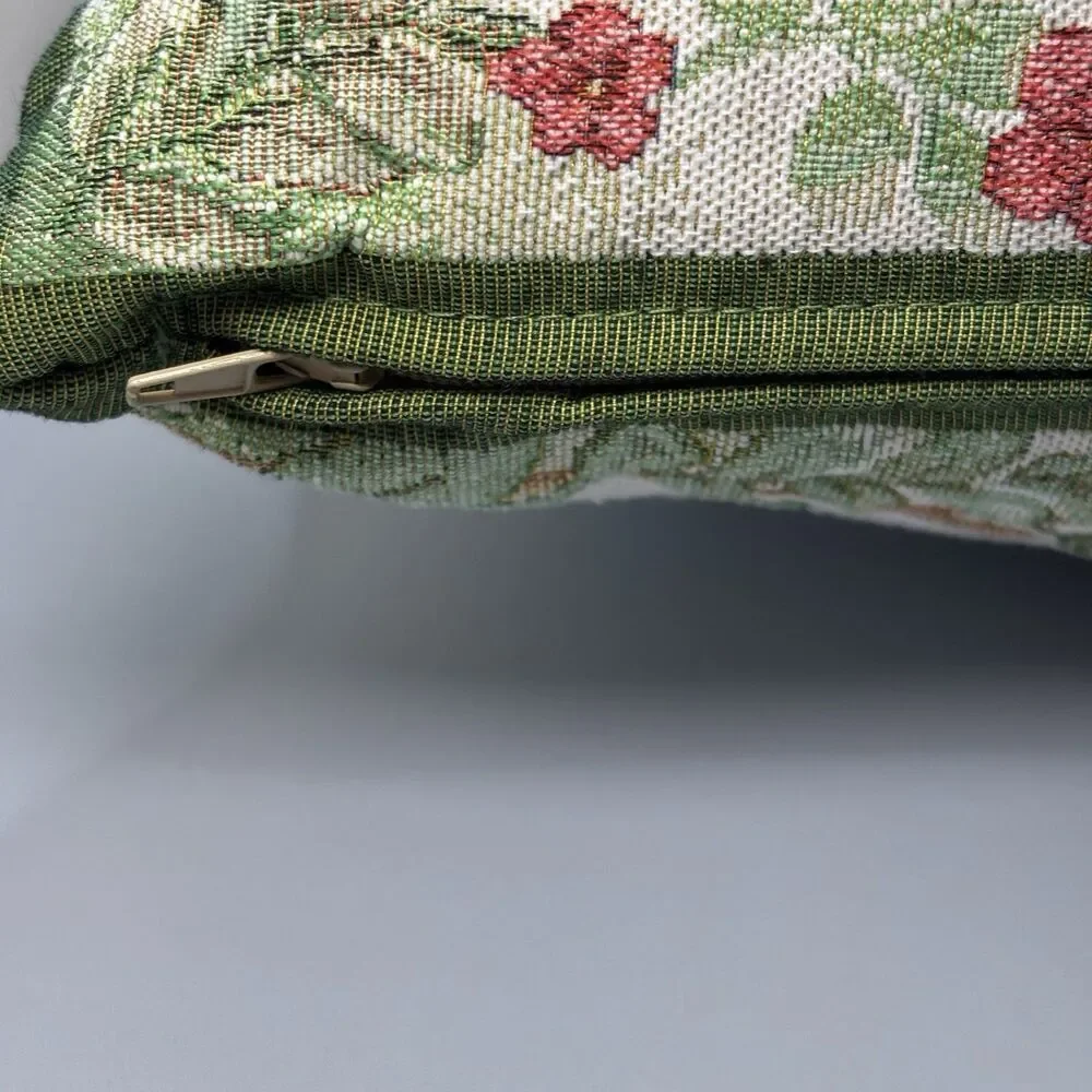 Vintage Style Sister Tapestry Throw Pillows Set of 2 Floral Roses Bird Cottageco
